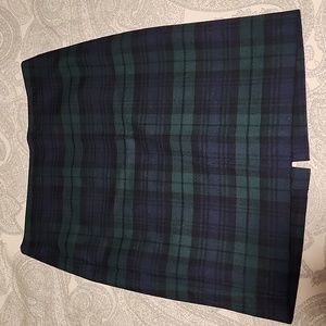 J Crew the Pencil Skirt Navy Green Sz 10